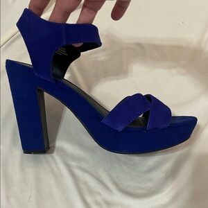 Kenneth Cole Reaction Blue Suede Women's Platform Heels